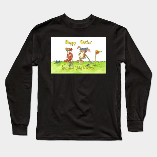 Easter Golf funny greeting card Long Sleeve T-Shirt by nicolejanes